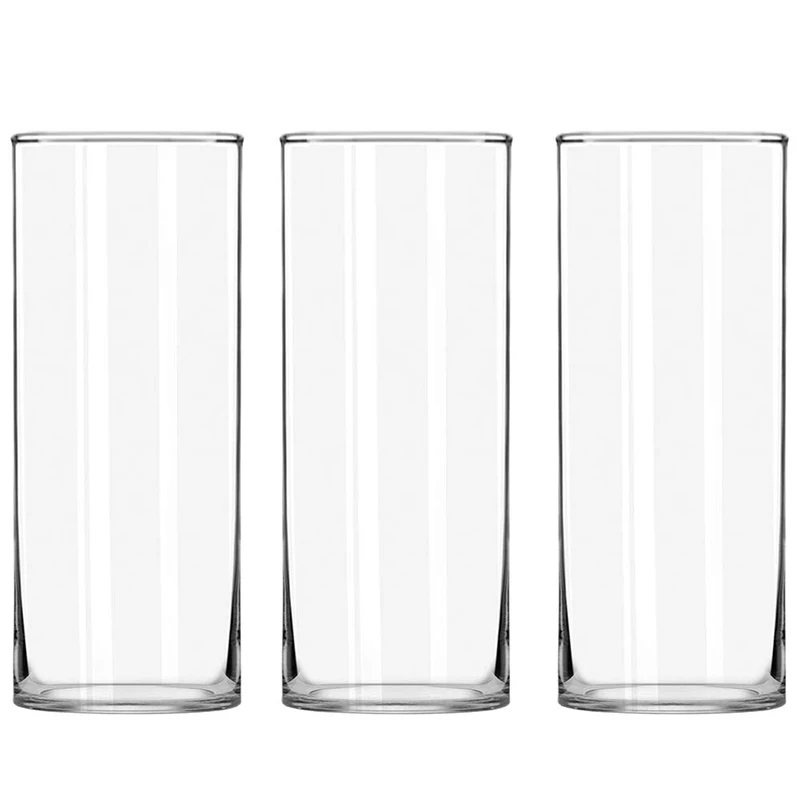 Wholesale Customized Glass Cylinder Vases 10 Inch Tall Multi-use Pillar Candle, Floating Candles Holders or Flower Vase