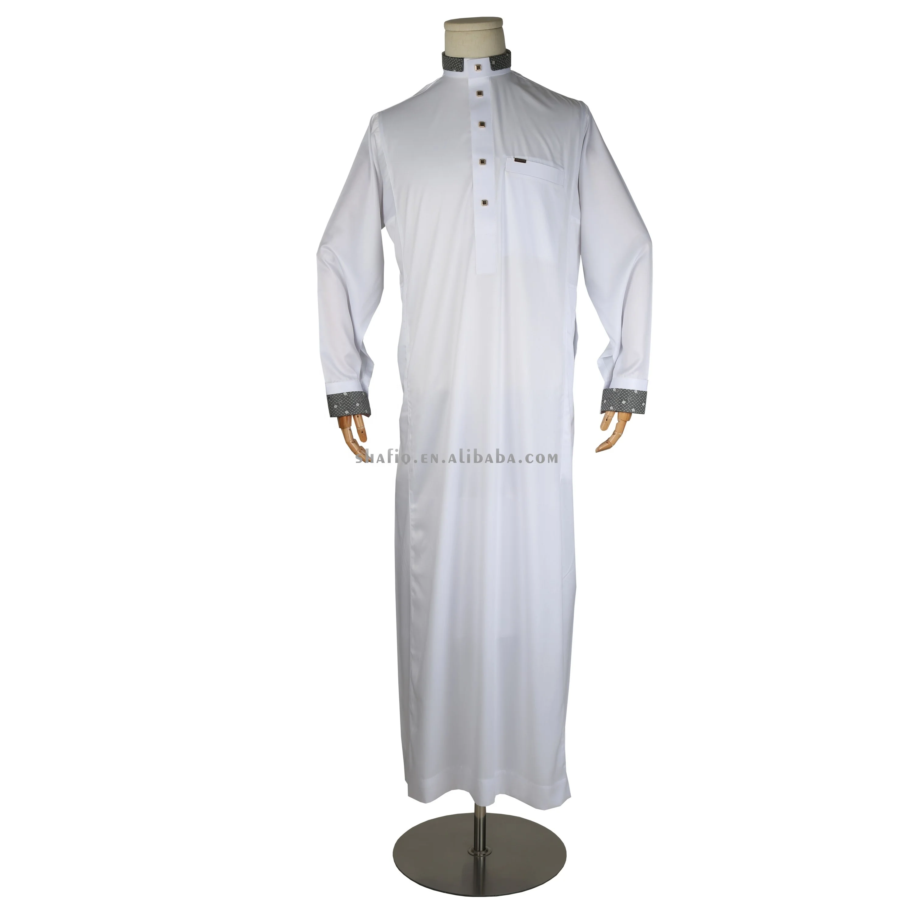 Summer Cuff Muslim Jubah Abaya Jalabya Ethnic Alharamain Lelaki Thobe Kandora Islamic Clothing For Man Arabic Dress Kaftan