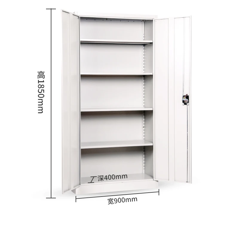 Metal Office Furniture 2 Swing Door Steel Storage file Cabinet Metal Book Cupboard