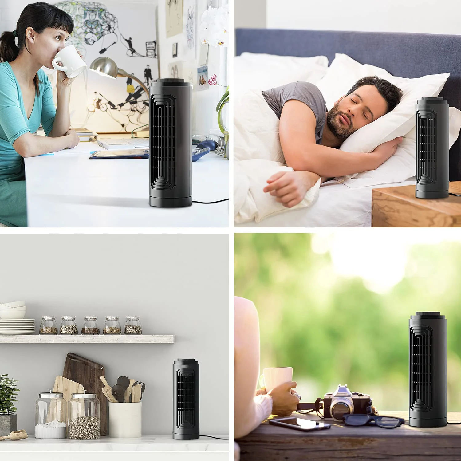 Portable Electric Remote Control Floor Air Condition Cooling electric Intelligent Table Bladeless fan