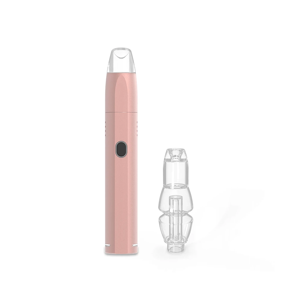 Custom logo Glass Mouth Piece Coilless Quartz Atomizer concentrates oil vape pen Portable Wax