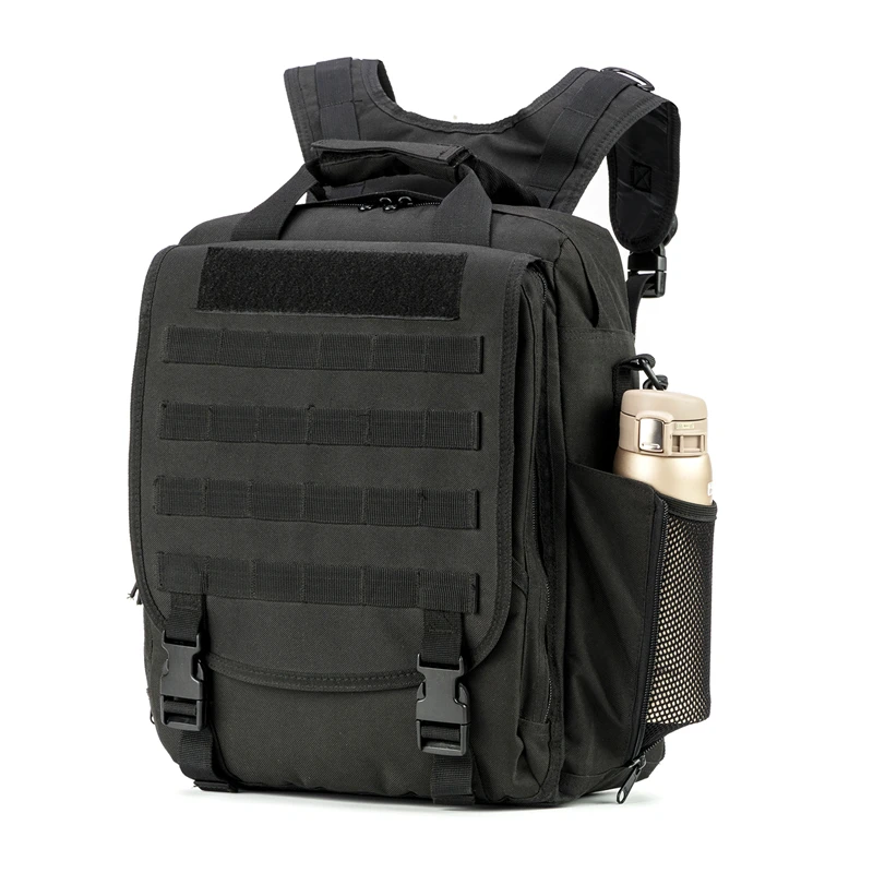 Hot selling Laptop backpack with Molle system black color computer tactical backpack