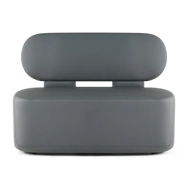 Concise Style reception area leisure two seater sofa leather office chair for visitors