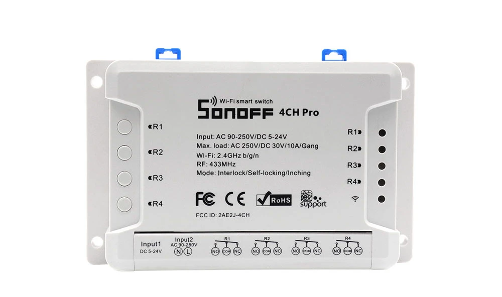 China Wholesale Sonoff 4CH R2 Smart Switch 4 independently Channel WiFi Remote Time Switch,Compatible with Alexa,& Google Home