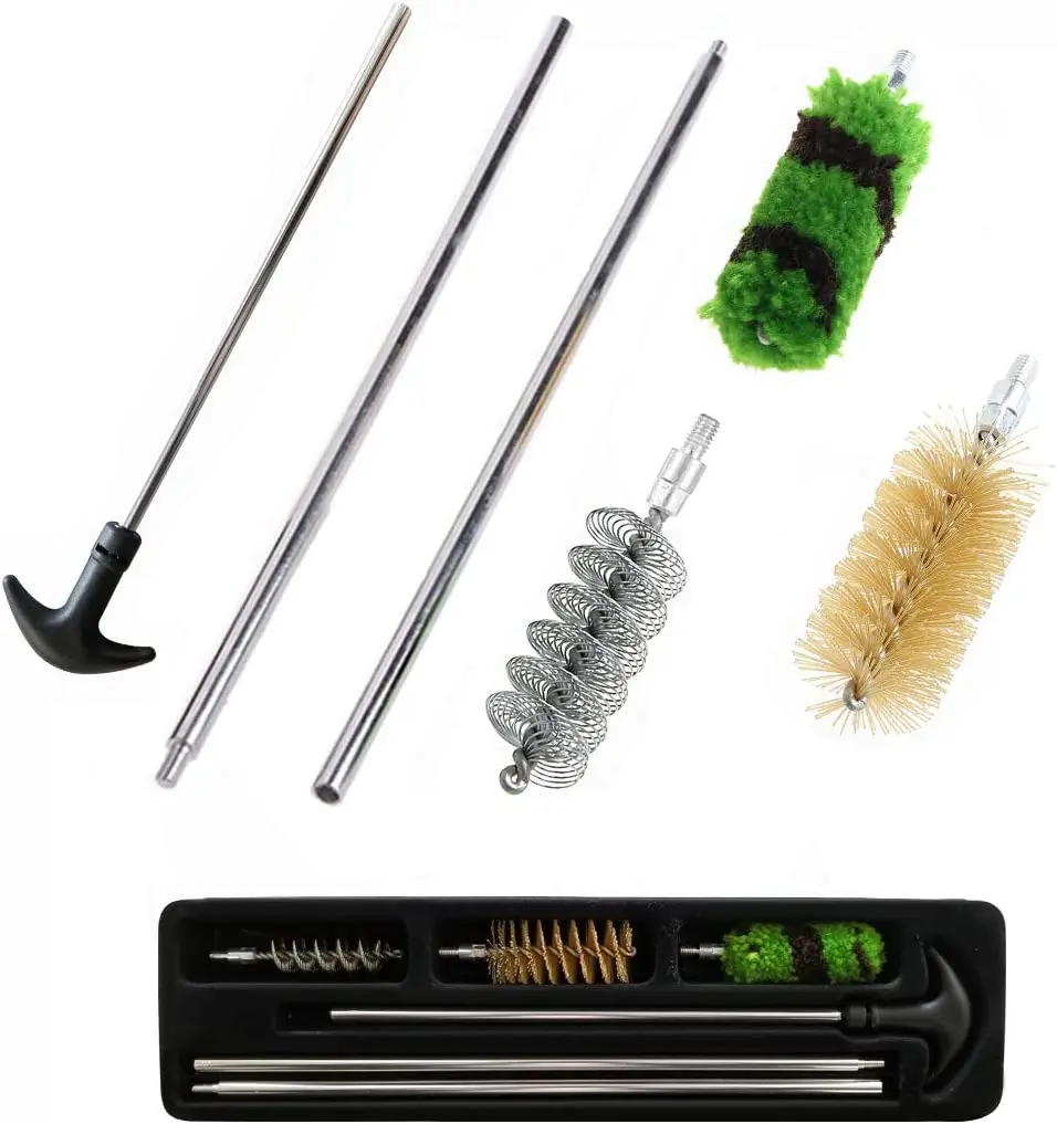 Long Rod Hard Nylon/Coiled Stainless Steel Bore Brush  gun Cleaning Kit 12 Gauge 20 Gauge Clean Brush Tools