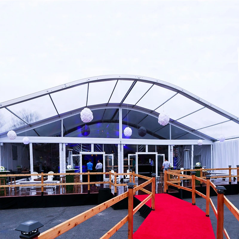 Temporary Building 25x80m Corporate Archy Marquee Tent With Glass Wall
