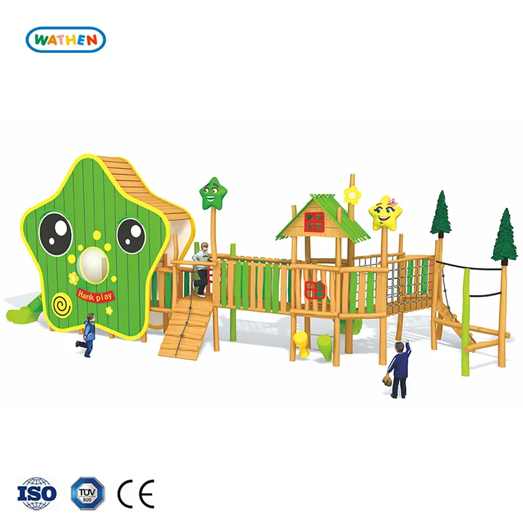 Customized Wooden Frame Playground Equipment Kids Outdoor Play House
