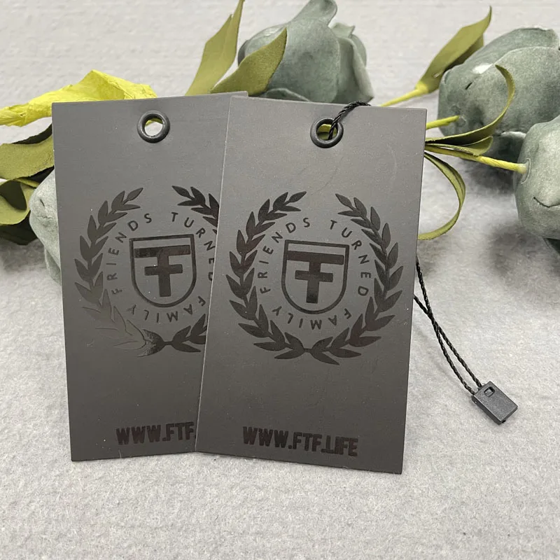 Luxury Customized Embossed/Debossed Recycled Accessories Garment Hang Tag Print Apparel Hang Tags&Labels For Clothing/Bags/Shoes