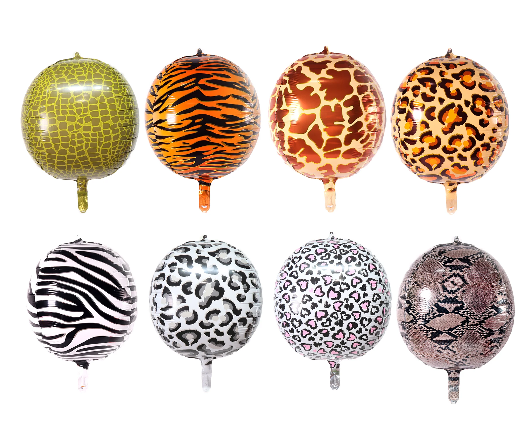22 inch 4D Jungle Safari Animal Foil Balloons Leopard Tiger Zebra Snake Giraffe 4D Foil Balloons For Animal Party