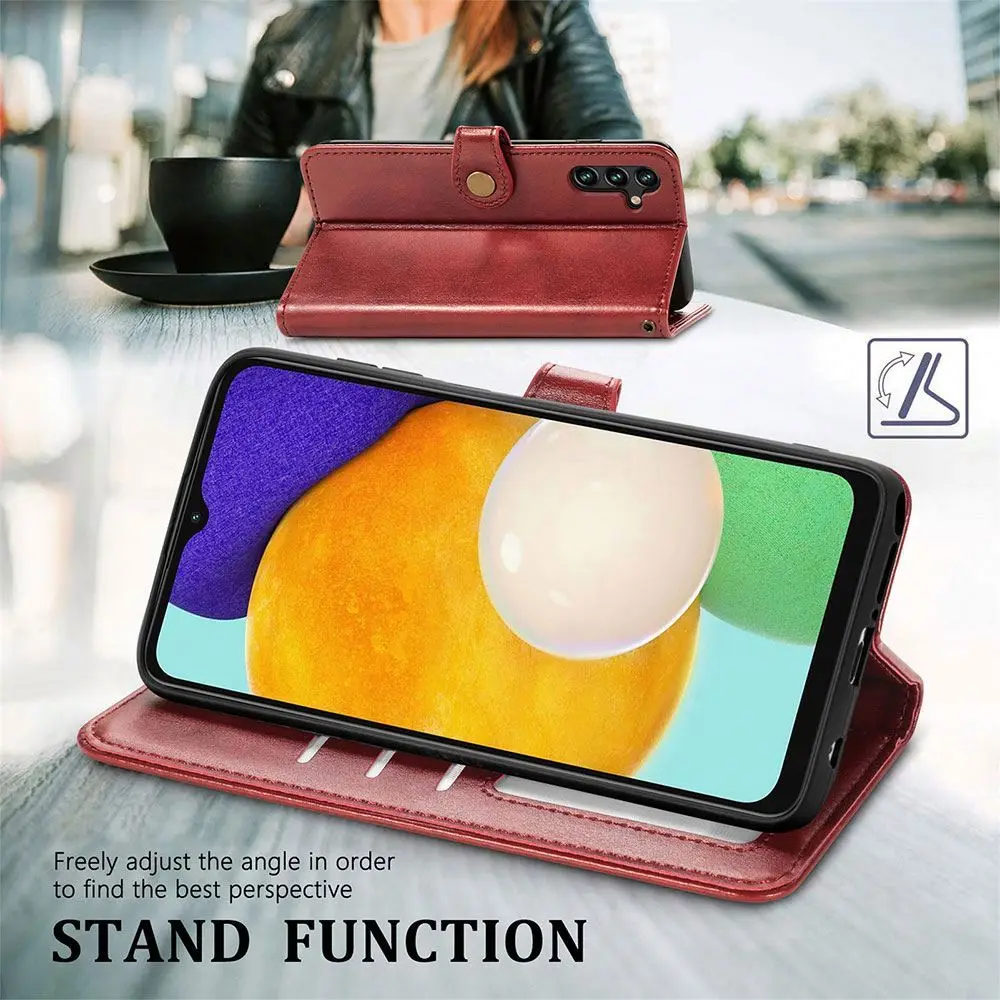 Wholesale Holder Flip Phone Cover For Samsung Galaxy A15 5G Anti Fall Case Drop Wallet Mobile Purse Proof Kickstand