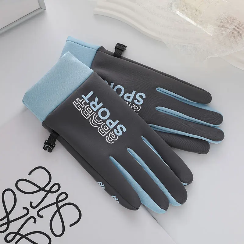 Fall Autumn Keep Warm Girl Man Female SPORT Outdoor Cycling Driving Anti Slip Flip Cute Screen Touch Windproof  Winter Gloves