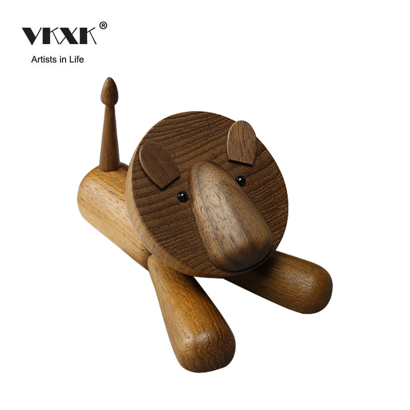 High performance wooden lion ornament custom wood diy craft