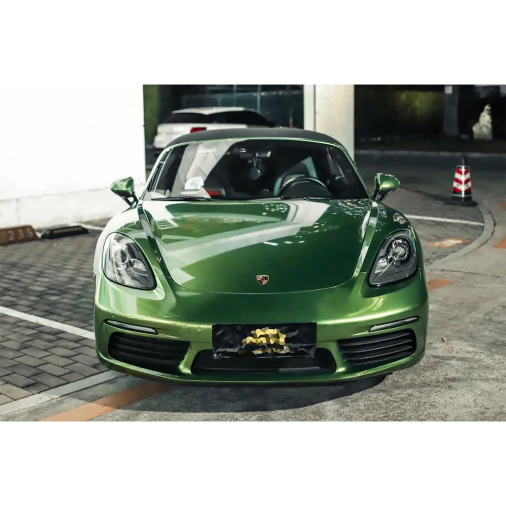 Mamba Green Super Glossy Metallic Vehicle Vinyl Wrap Colors For Car 1.52*17M