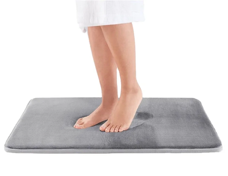 Hotel Bath Mat High Quality Water absorb Solid Color Bathroom Super Soft Memory Foam Bath Mat