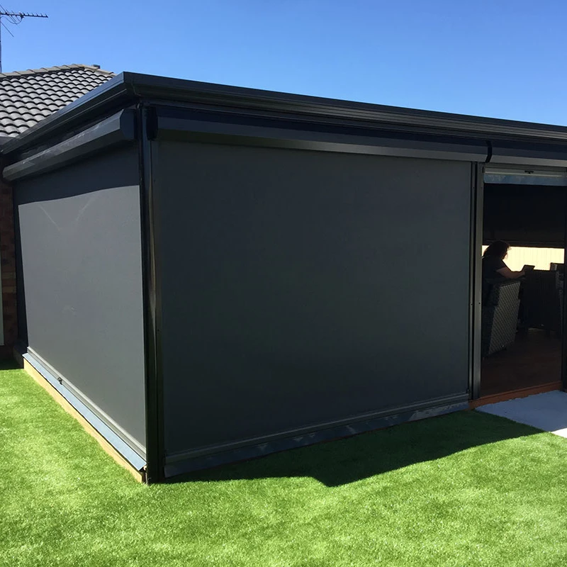 High Quality Automatic Manufacturer Sell Remote Control Waterproof and Windproof Outdoor Zip Track Roller Blinds