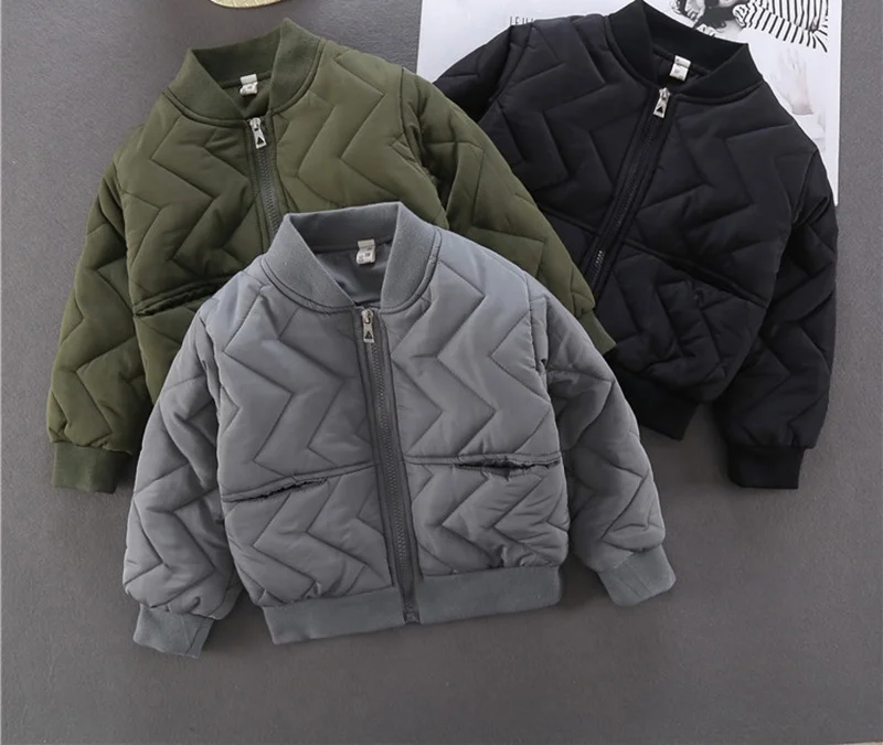 High Quality Autumn And Winter Boys Girls Clothes 2021 New Kids Cotton Parkas Children Baseball Clothes Coat