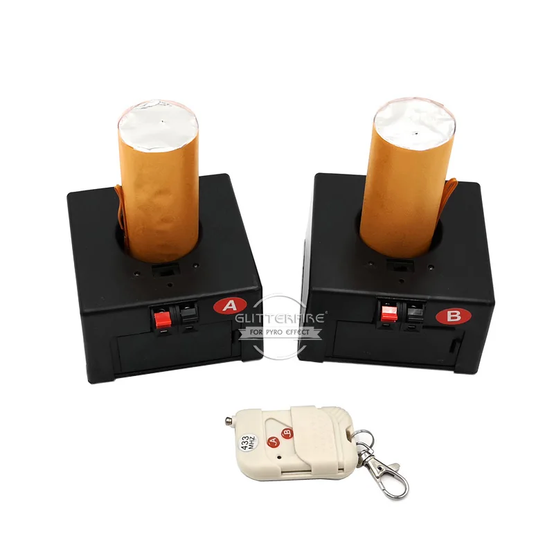 2 Receivers stage cold flame fountain base fireworks ignition system remote control cold pyro machine fireworks firing system