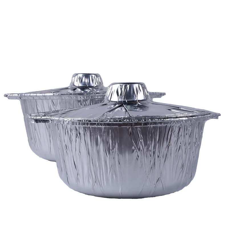 Aluminum Disposable Cooking Pie Pots With Lids Large Size For Rice Pan