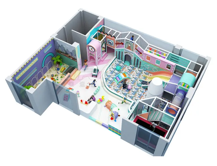 KIRA Children Indoor Plastic Playhouse Amusement Park Naughty Fort Indoor Playground For Kids