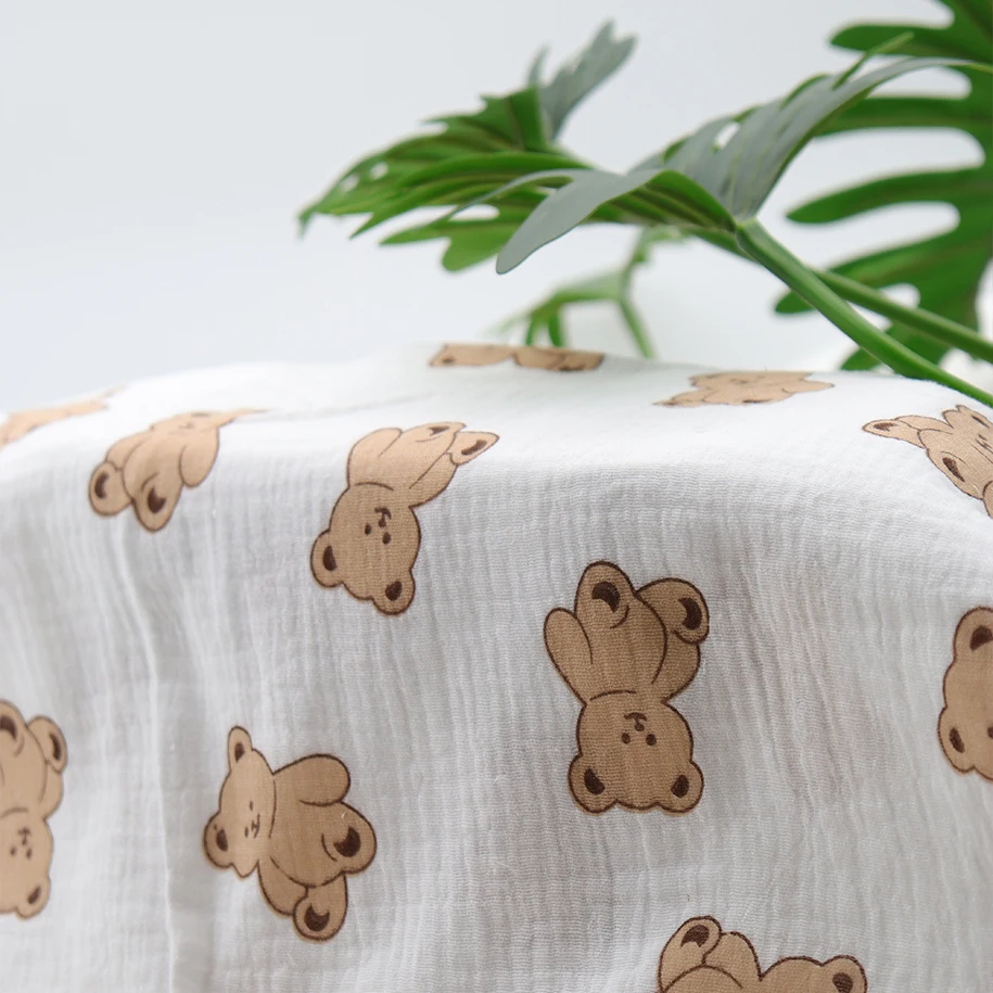 Double gauze muslin fabric 100% cotton for baby garment clothes