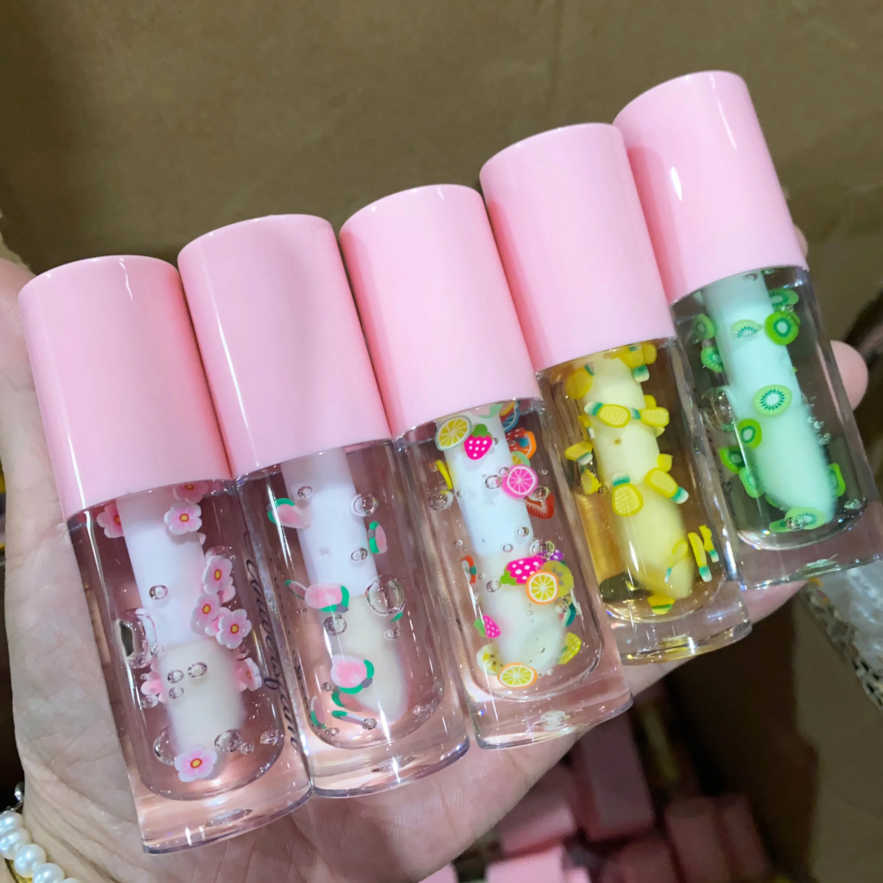 Clear Fruit Flavor Lip Oil Tint Moisturizing Lip Gloss Private Label Natural Color Vegan Lip Oil