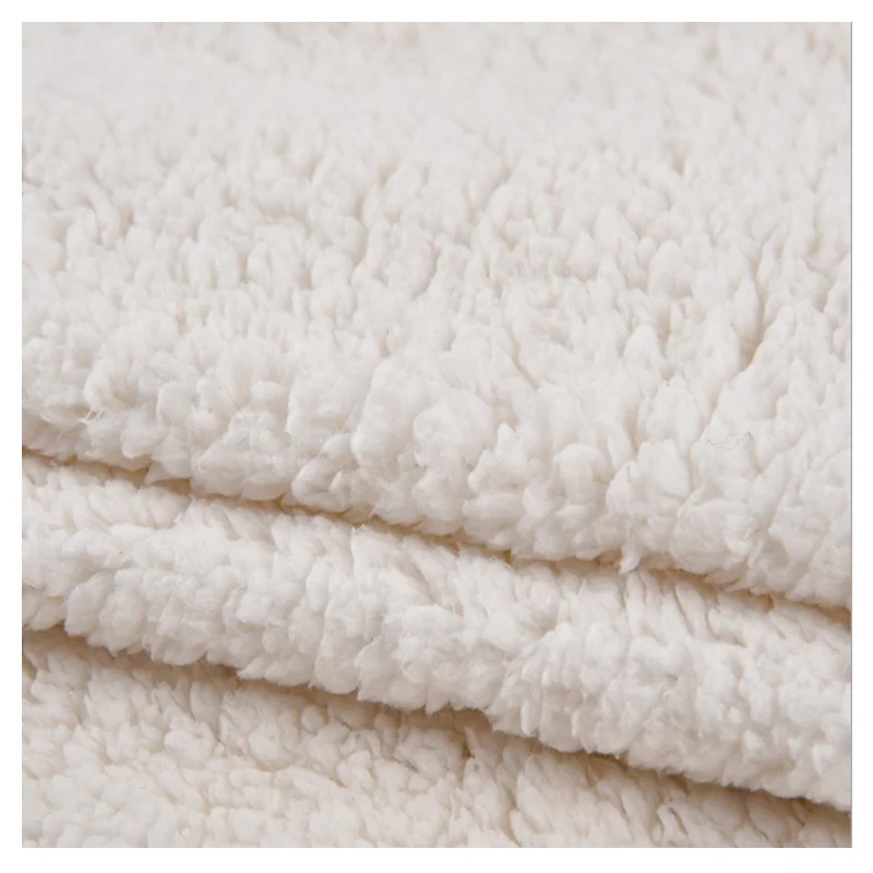 100% polyester sherpa fleece fabric for garment