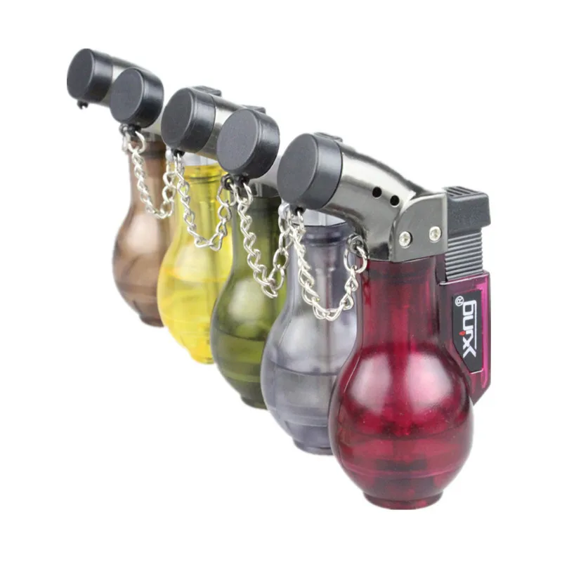 Оптовая продажа пластиковая газовая зажигалка для барбекю Бутан ветрозащитная и многоразовая современный дизайн фонарик сигарет подарков