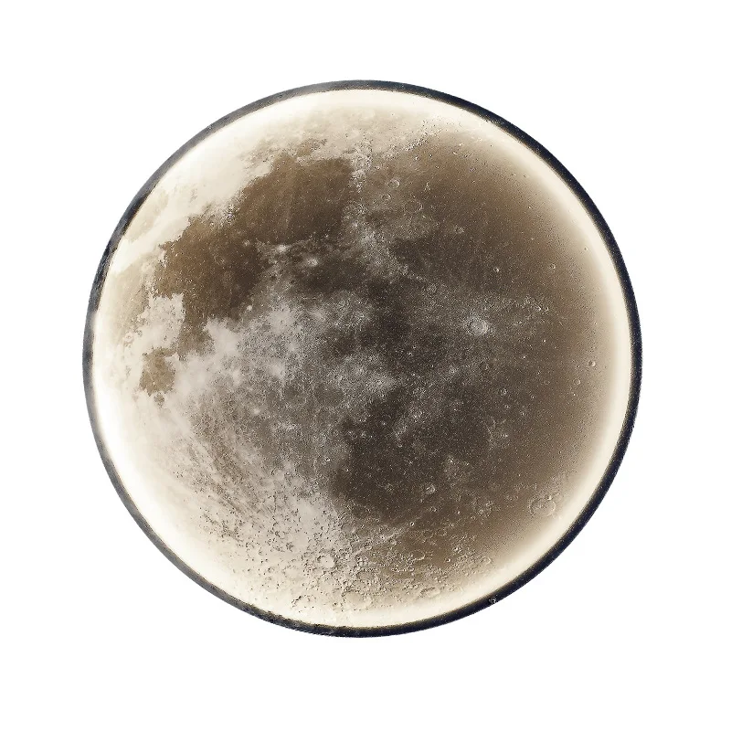 Moon wall lamp simple living room background wall decorative lamp Nordic art bedroom mural lamp