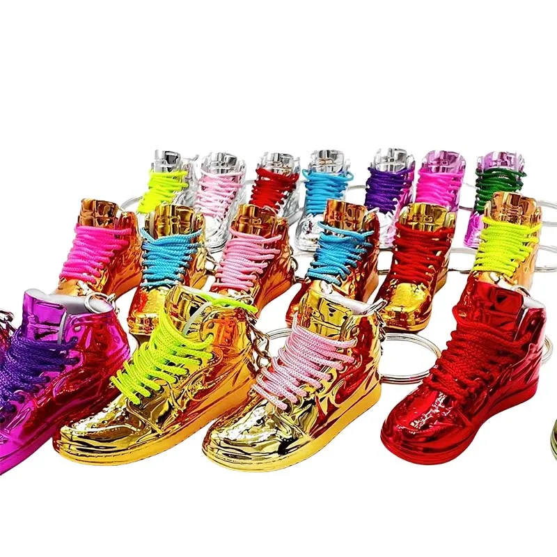 ABS Plastic Rubber mens luxury woman glitter sneakers luxury designer running Mini Key chains 3D Basketball Sport Shoes keychain