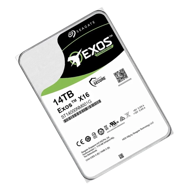 Seagate exos 14TB Hard Drive ST14000NM001G 14TB HDD 7200 RPM SATA 6Gb/s 256MB Cache 3.5 Enterprise Hard Disk Wholesale forServer