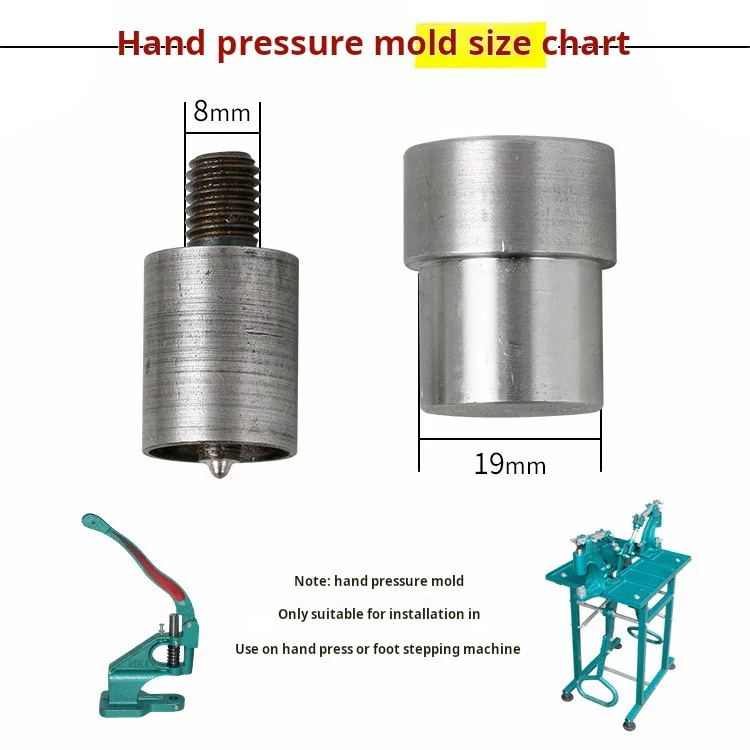 633/831 Manual Press Machine Snap Fastener with Mold Leatherwork and Fabric