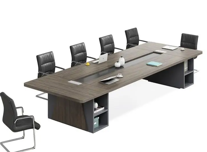 Large round corner plate rectangular conference long table conference desk company conference room office furniture