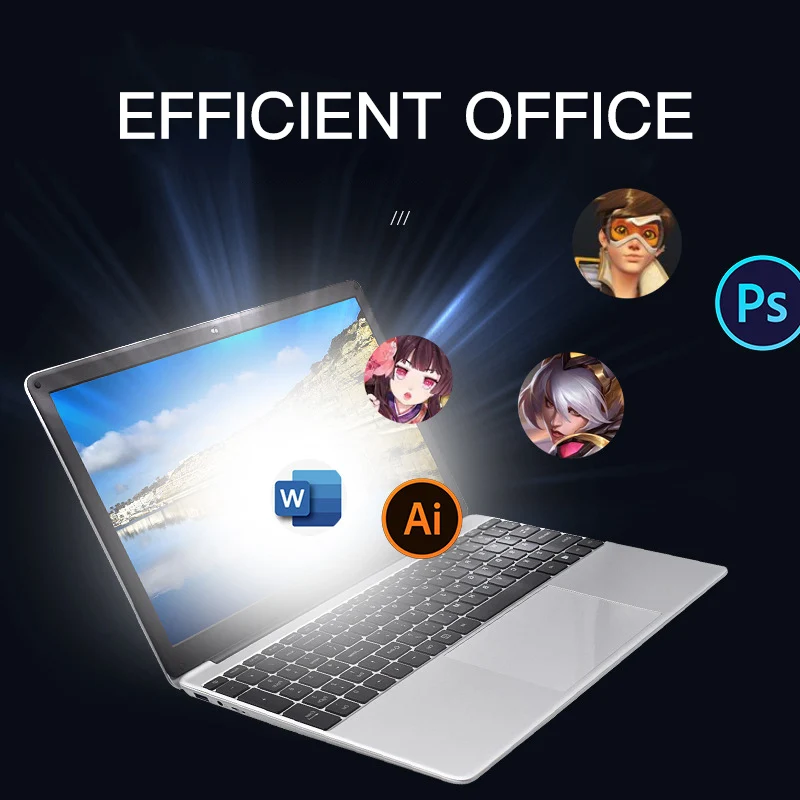 Office Class Laptop Computers 8GB RAM 128GB SSD Intel Celeron J4125 WiFi Cheap Computer Windows 10 Notebook Laptops