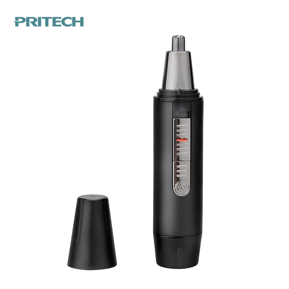 PRITECH Electric Wireless Professional Portable Battery Operated Safe Touch Nose Hair Trimmer