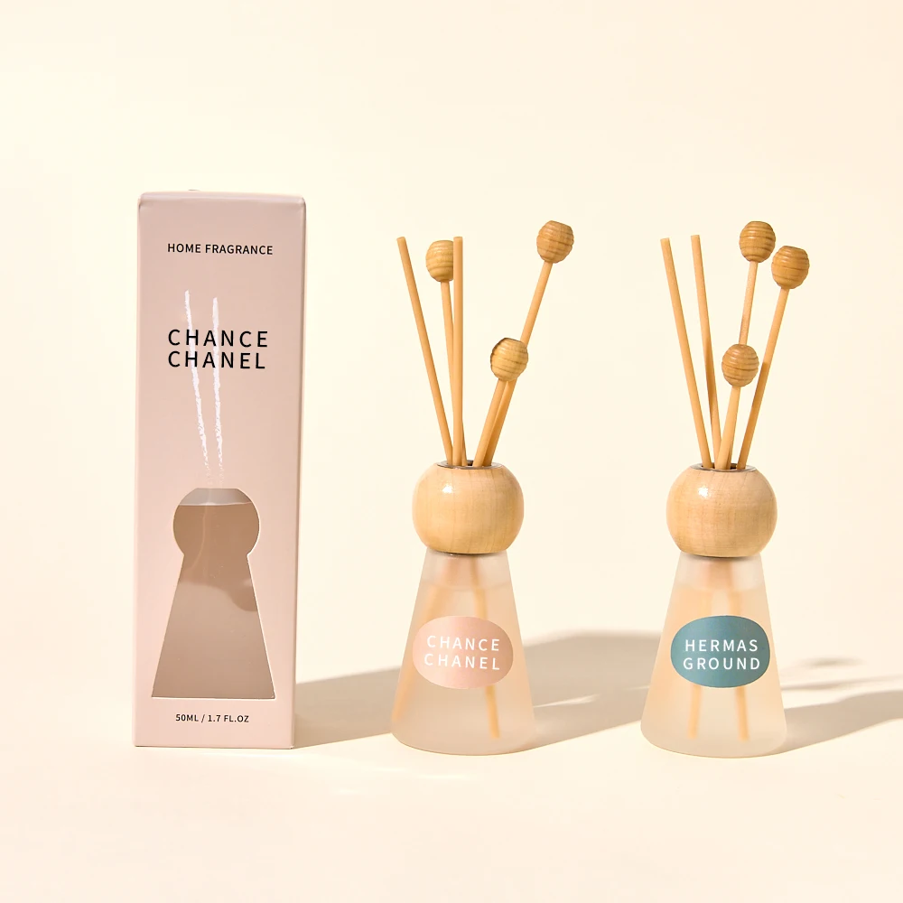 NEW Luxury Diffuser Bottle Glass Empty 30ml Small Frosted Round Glass Reed Diffuser Bottles for Gift