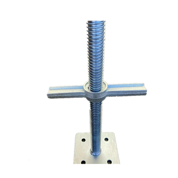 Scaffolding System Adjustable Steel Base Jack with Nut 32/36/38/40/42mm