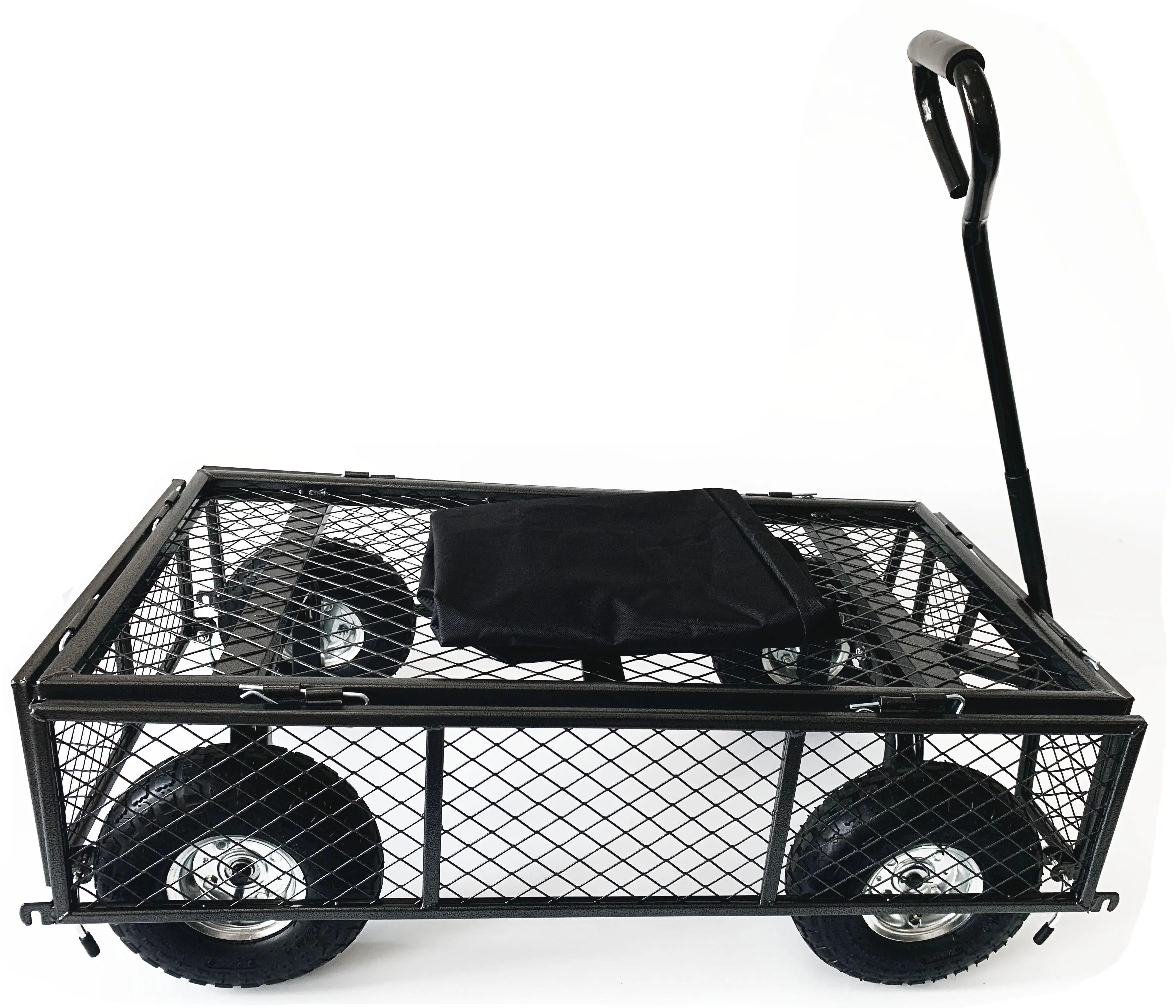 Steel Mesh Gardeners Gardening Wheeled  Trolley Cart Trolley