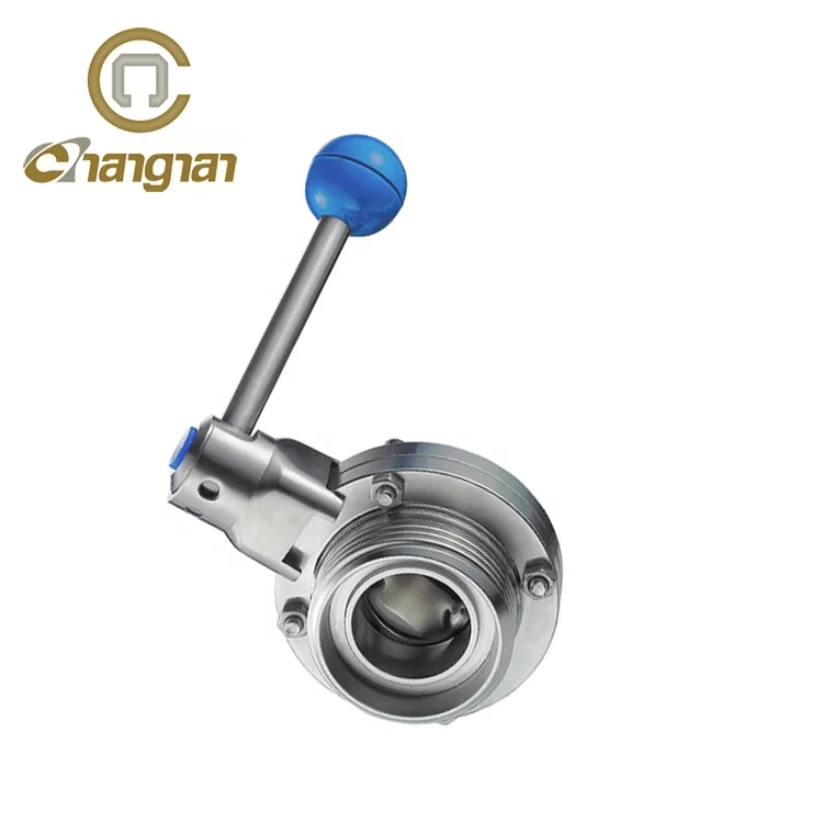 Wenzhou поставщик 3 а ручной клапан-бабочка из нержавеющей стали с резьбой