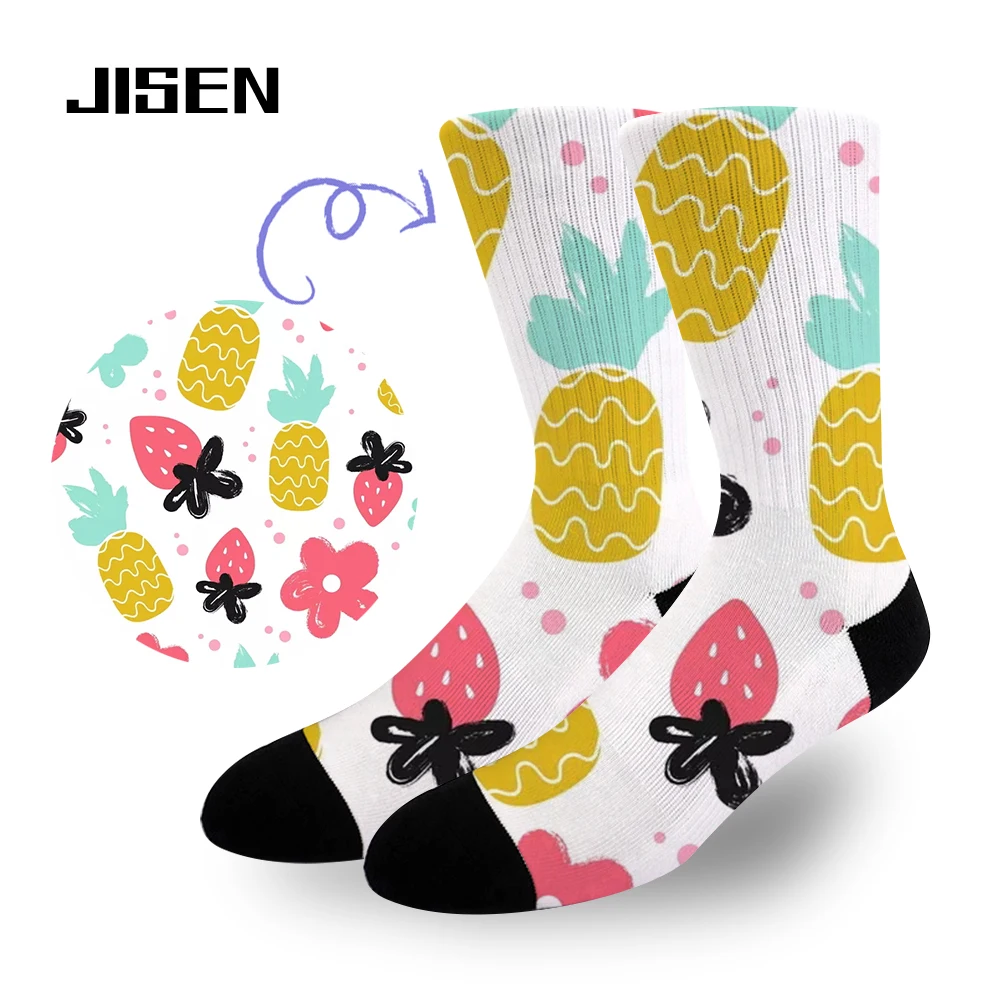 
Wholesale custom kids socks seamless 360 sublimated photo 3d print kids sublimation blank socks 