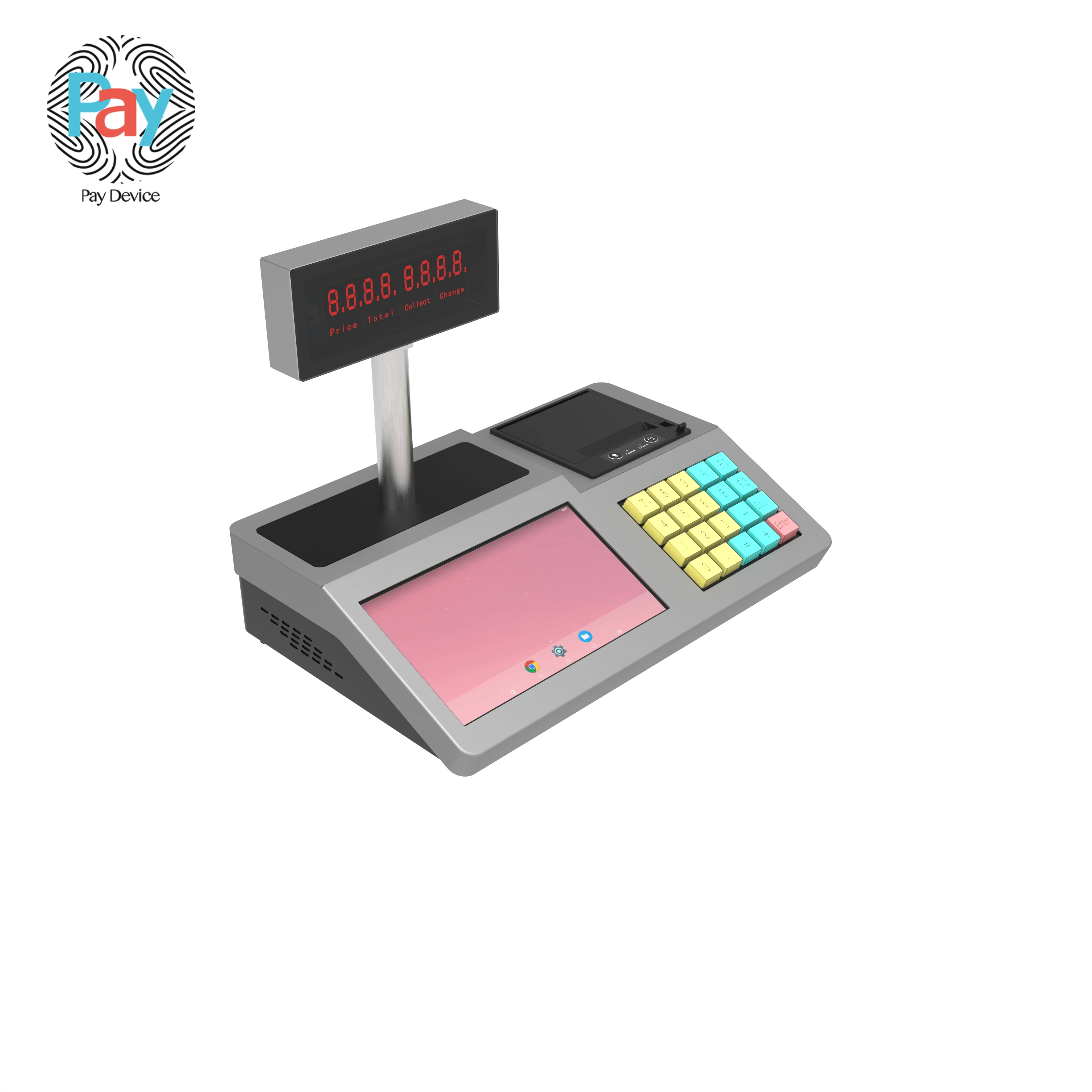 Customizable Metal Keyboard POS All-in-One Machine for Restaurant Use Supplied by Senraise