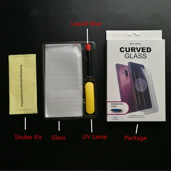 
Full Glue Tempered Glass S8 S9 Plus Note8 Note9 UV Nano Liquid Screen Protector For Samsung S10 