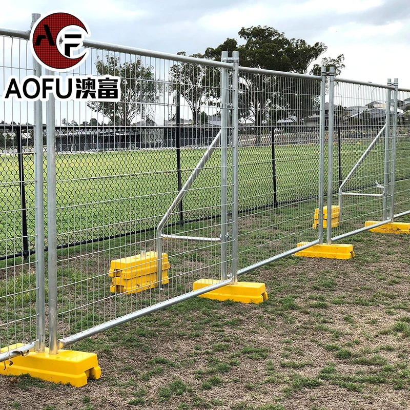 High Quality 6 feet x10feet Australia Temporary fence Customized Hot Dipped Galvanized Powder Coated and portable Security Fence