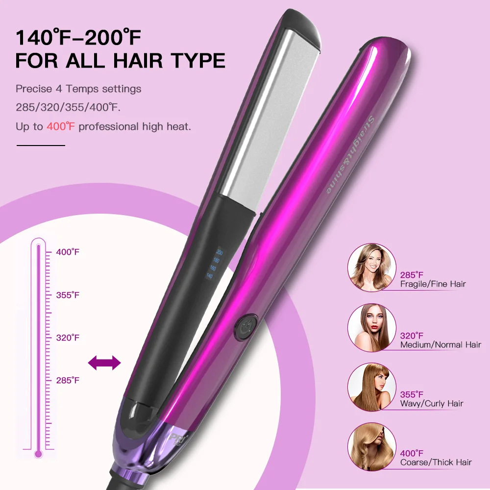 OEM Led Display Ceramic Coating Flat Iron Private Label Electric Hair Straightener