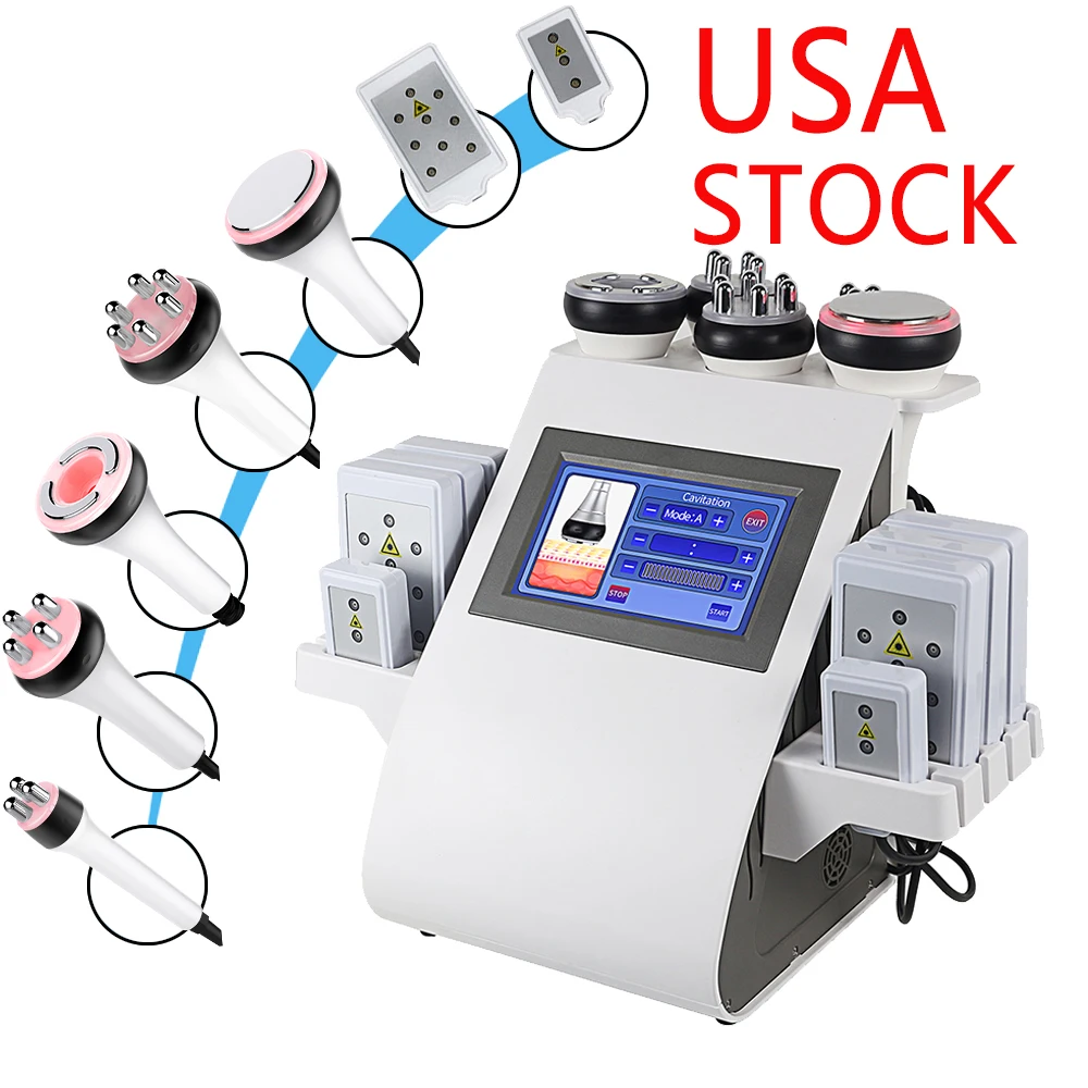 6 In 1 40K Rf Lipo Laser Cavitation Vacuum Liposuction Weight Loss Body Slimming Machine