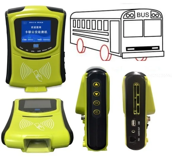 3G 4G WIFI paypass Payment reader pos printer terminal for bus prepaid ticketing system