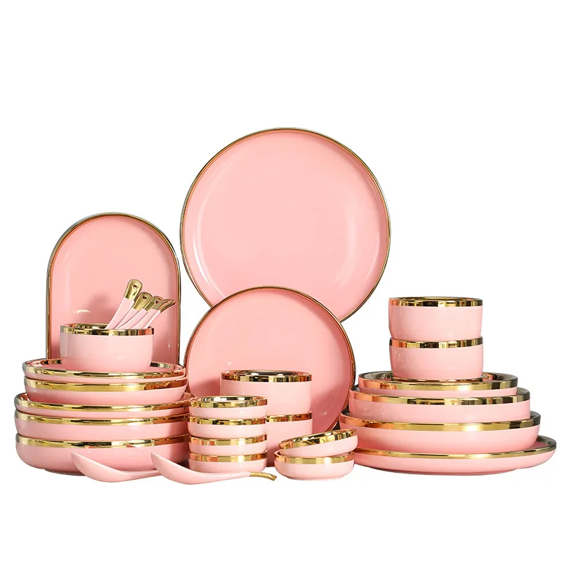 Nordic net celebrity tableware set ceramic bowl dish plate Phnom Penh dish plate set bowl household