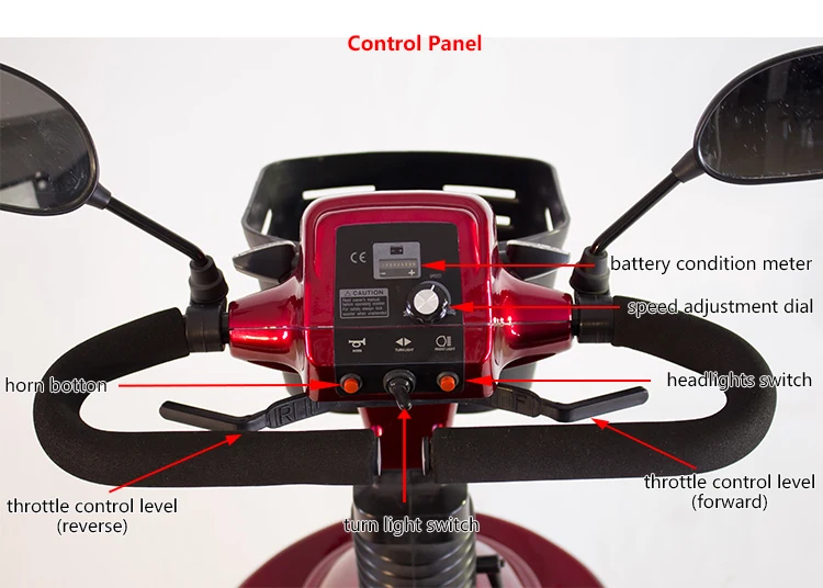 Durable mobility scooter 4 wheel electric