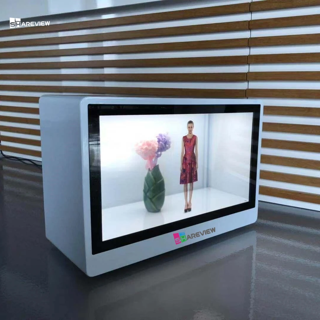 Shareview 21 5 дюймовый 3D-голограмма прозрачный ЖК-дисплей цифровой плакат в помещении розничный магазин аэропорту превосходное видео для выставок
