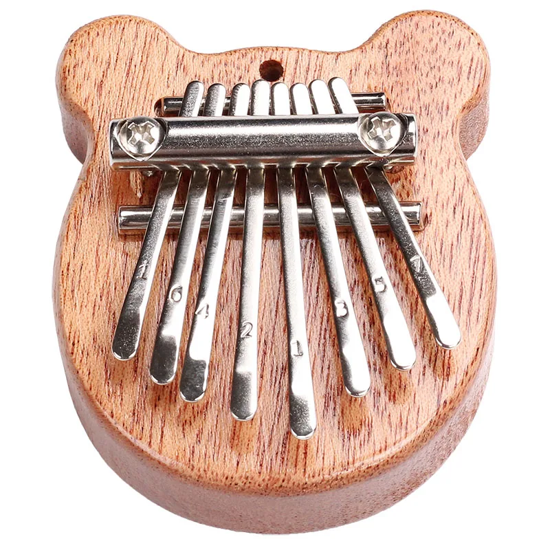 8 keys mini kalimba protable wooden musical instruments gift trasparent crystal kalimba toy thumb piano