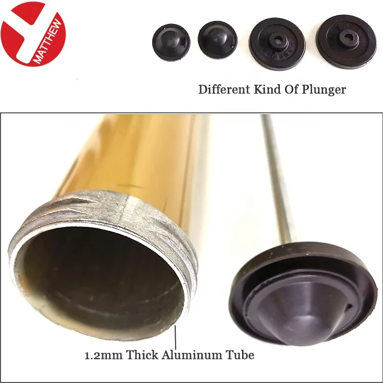 Сверхмощный пистолет для колбасы с поливинилхлоридным покрытием и гладкой шпилькой